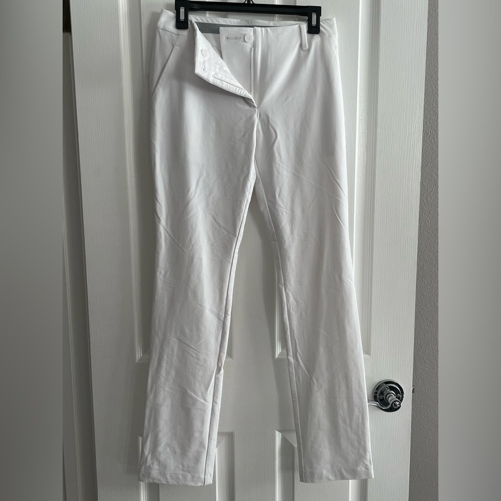 Women’s adidas full length white golf pants size medium NWT